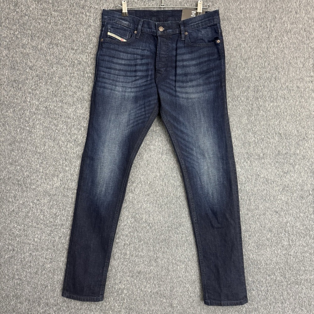 NWT Diesel Tepphar Slim Jeans W31 L32 Dark Wash Stretch Designer Denim Men's